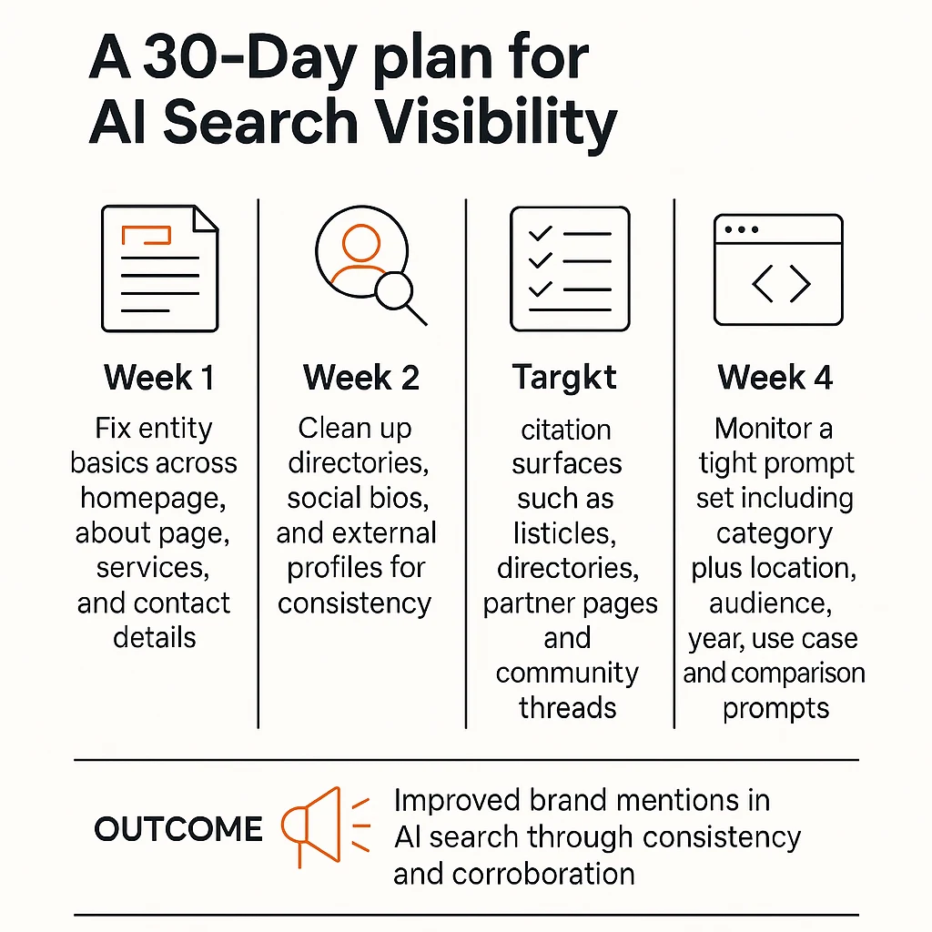 A four-week plan for improving AI search visibility